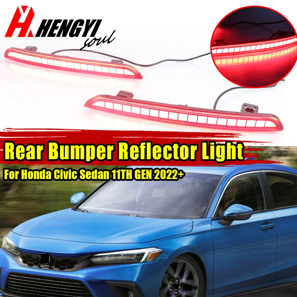 LED Rear Bumper Reflector Fog Light for Honda Civic Sedan (2022–Present)