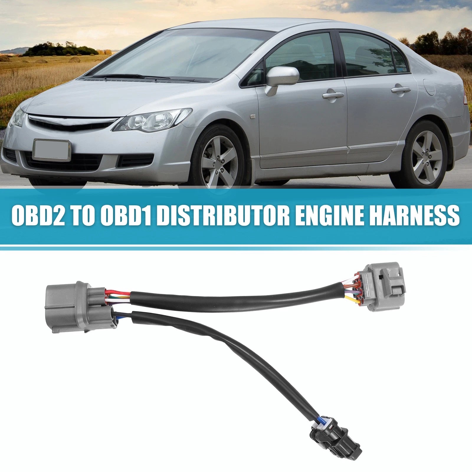 10 Pin OBD2 to OBD1 Distributor Adapter for Honda Civic (1996–1998)