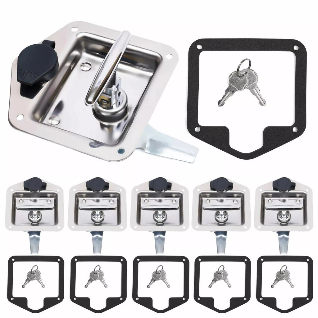 Set of 6 Trailer Door Latch T-Handle Locks for RV Truck Tool Box
