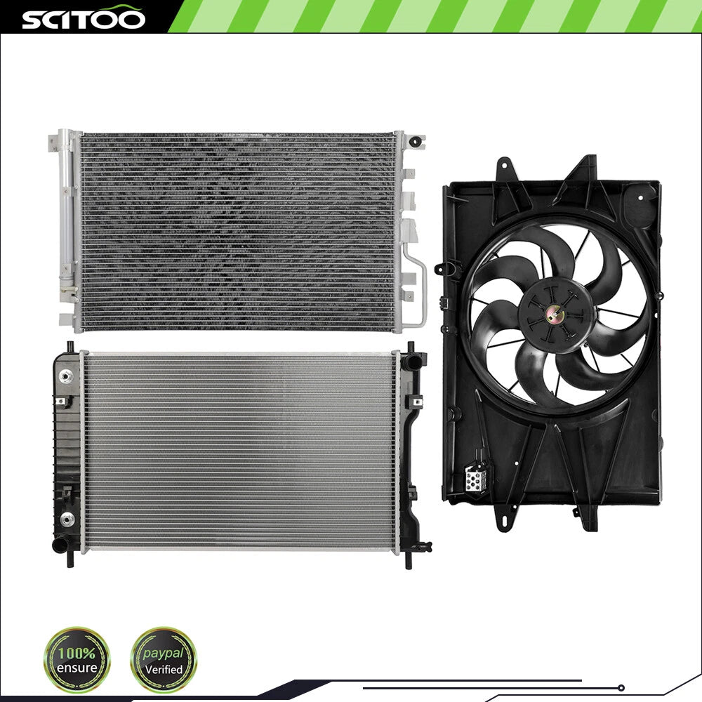 A/C Cooling Fan & Radiator & Condenser Kit for Chevrolet Equinox (2016–2017)