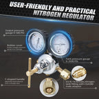 Nitrogen Regulator Shock Fill Tool Kit for Off-Road Bike (G5/8-14)