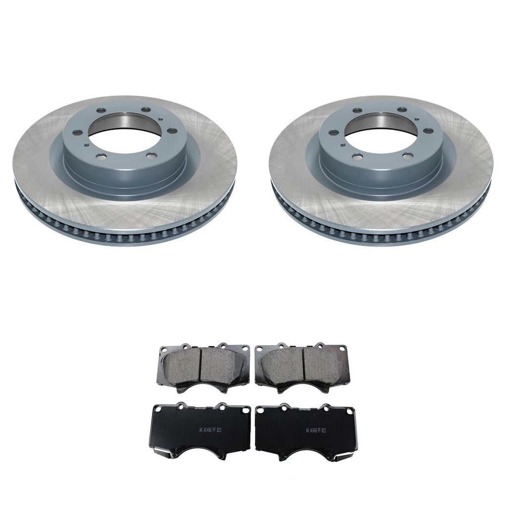 DuraGo Front Rotors & Akebono ProACT Ceramic Brake Pads Kit for 4Runner (2010–2023)