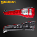 Set of 2 Tail Lights Assembly for Honda CR-V (2007–2011) Red Brake Lamp
