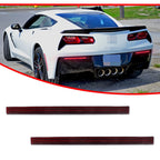 2X Red LED Rear Bumper Reflector Tail Lights for Chevy Corvette C7 (2014–2019)