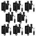 Set of 8 Ignition Coils & 8 Spark Plugs for Chevrolet GMC 8.1L (2001–2009)