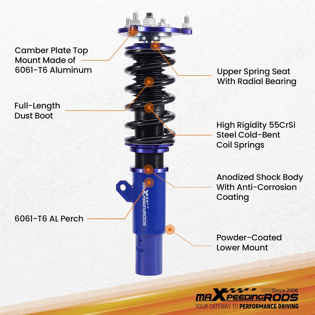 Maxpeedingrods Coilovers Springs Lowering Kit for Honda Civic (FC) (2016–2021)