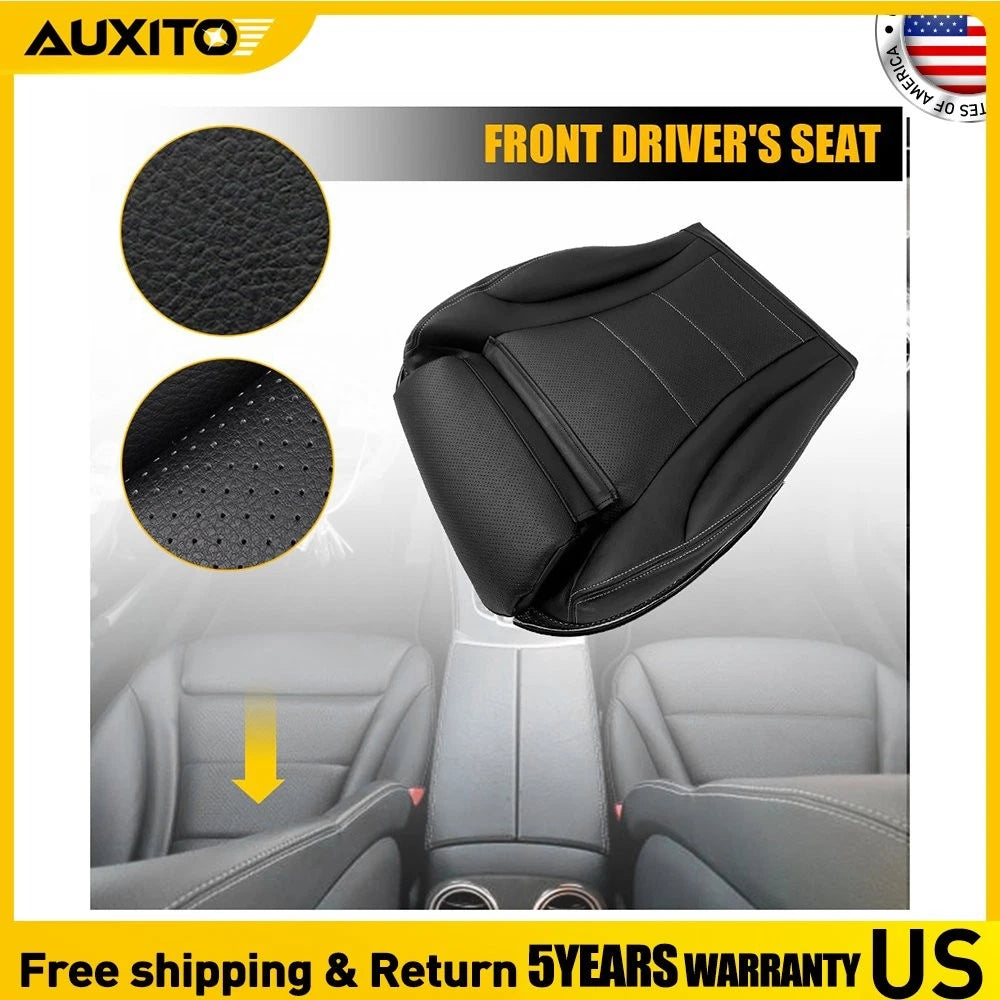 Driver Bottom Black Leather Seat Cover for Mercedes Benz C300 (2015–2021)