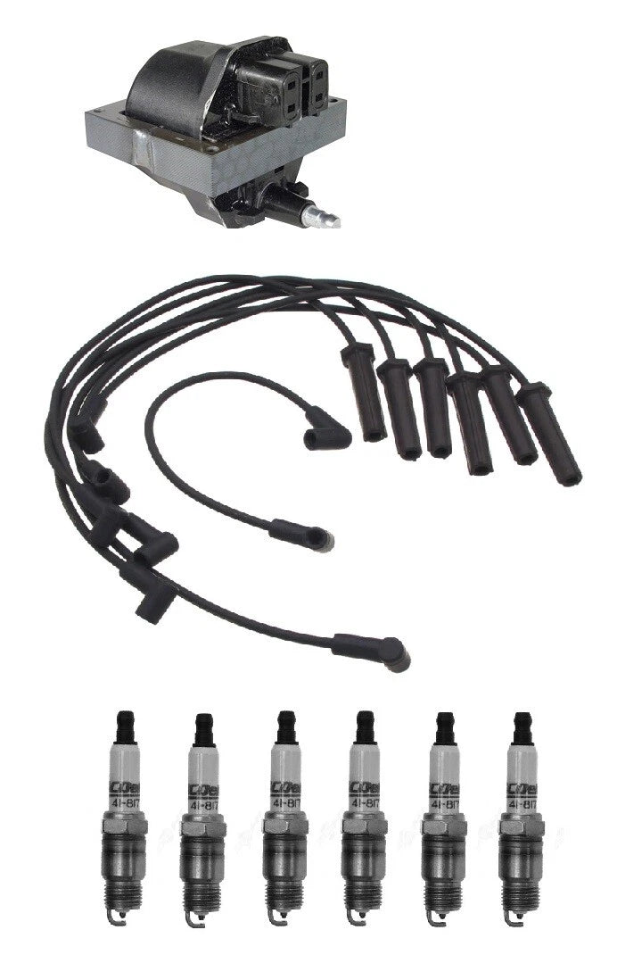 Ignition Wires & 1 Coil 6 Spark Plugs Kit for Buick Century, GMC Sonoma