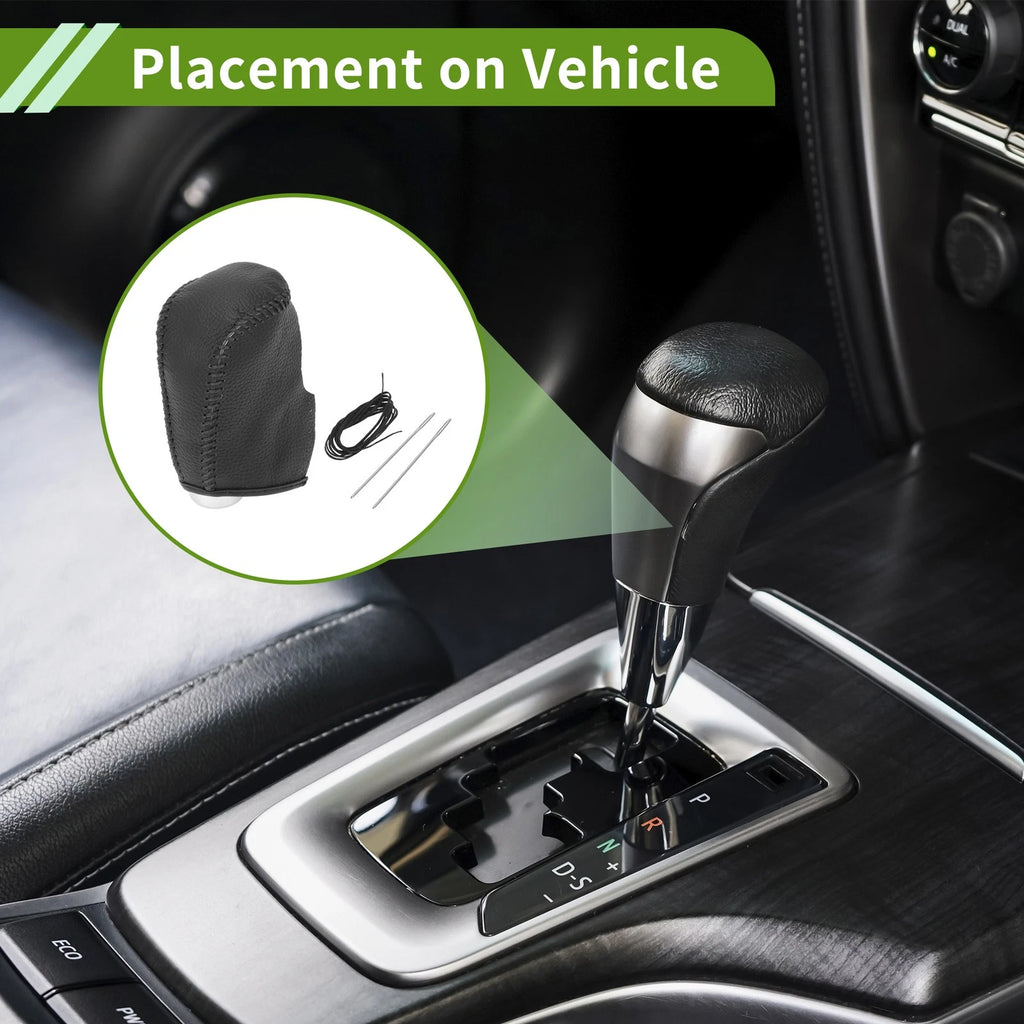 1 Pc Gear Shift Knob Cover for Nissan Altima (2013–2018) Pebbled Black