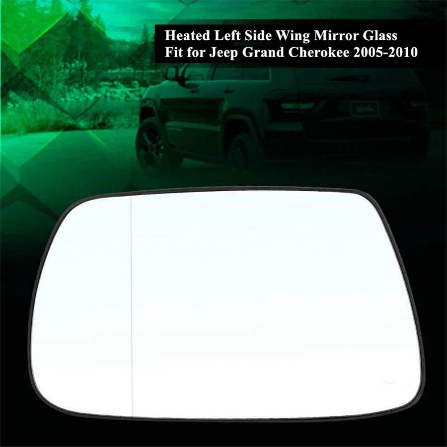 Heated Left Side Mirror Glass for Jeep Grand Cherokee (2005–2010)