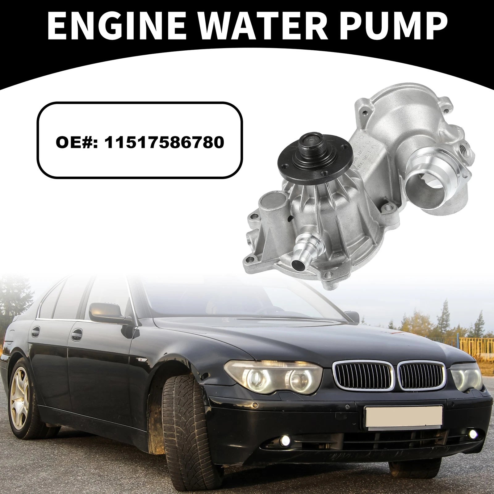 Water Pump for BMW 745i, 745Li (2002–2003) No. 11517586780