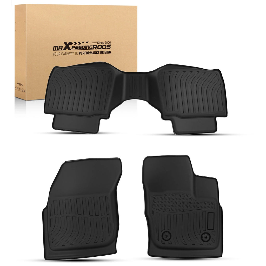 Set of 4 All Weather Black Floor Mats for Ford Fusion Lincoln MKZ (2017–2020)