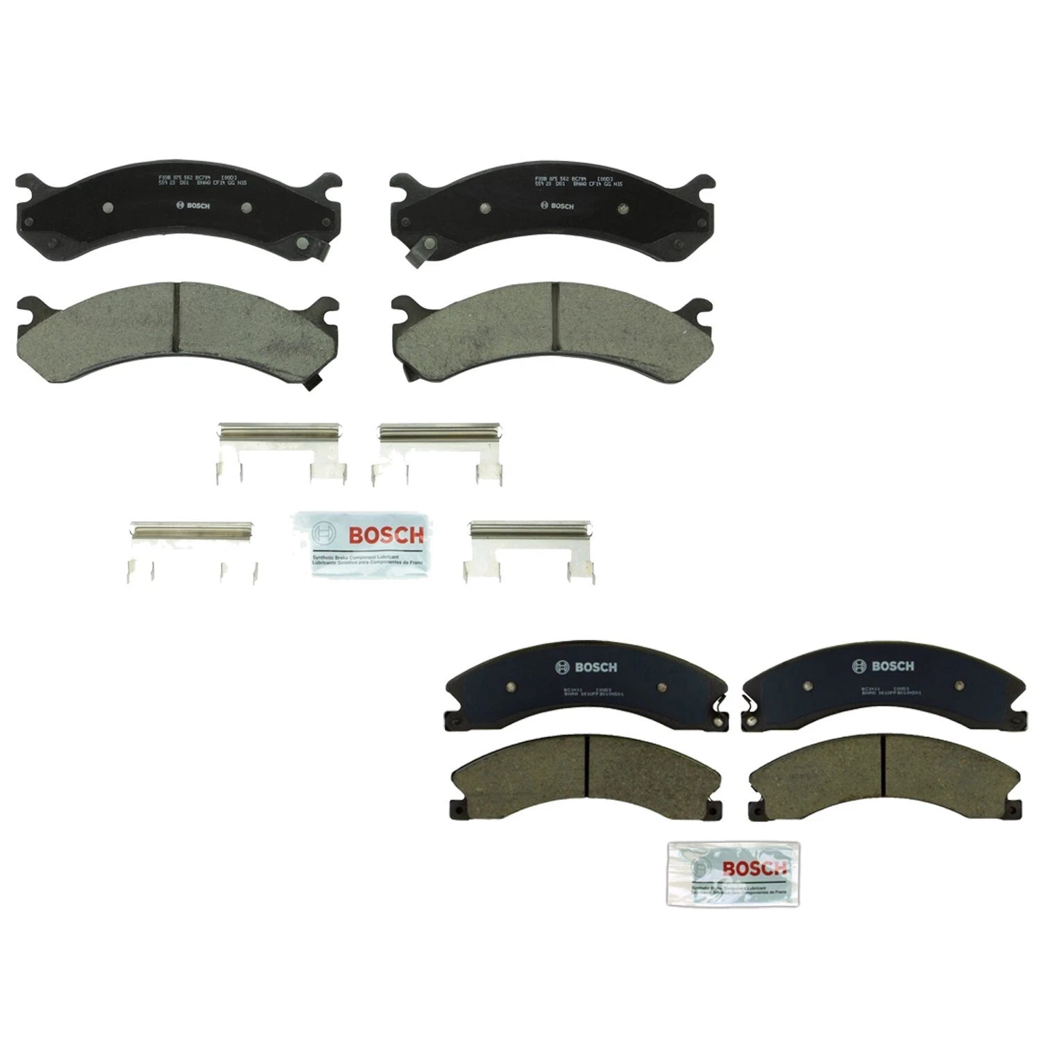 Set of 4 Bosch QuietCast Ceramic Brake Pads for GMC Savana 3500 (2003–2023)