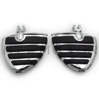 Chrome Wing Mini Floorboards w/ Adapters for Harley FXBB FXBR FXBRS (2018–Later)