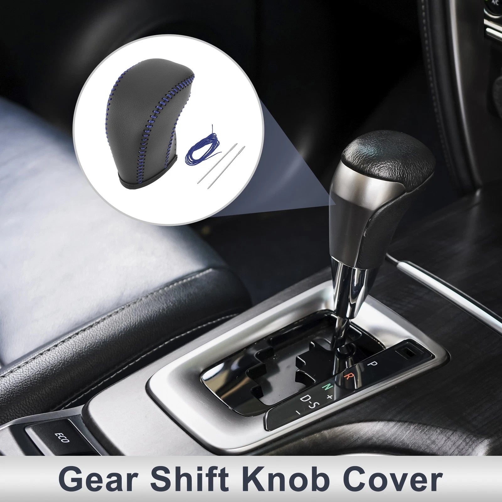 1 Pc Gear Shift Knob Cover for Toyota Tacoma (2016–2022) Black Blue