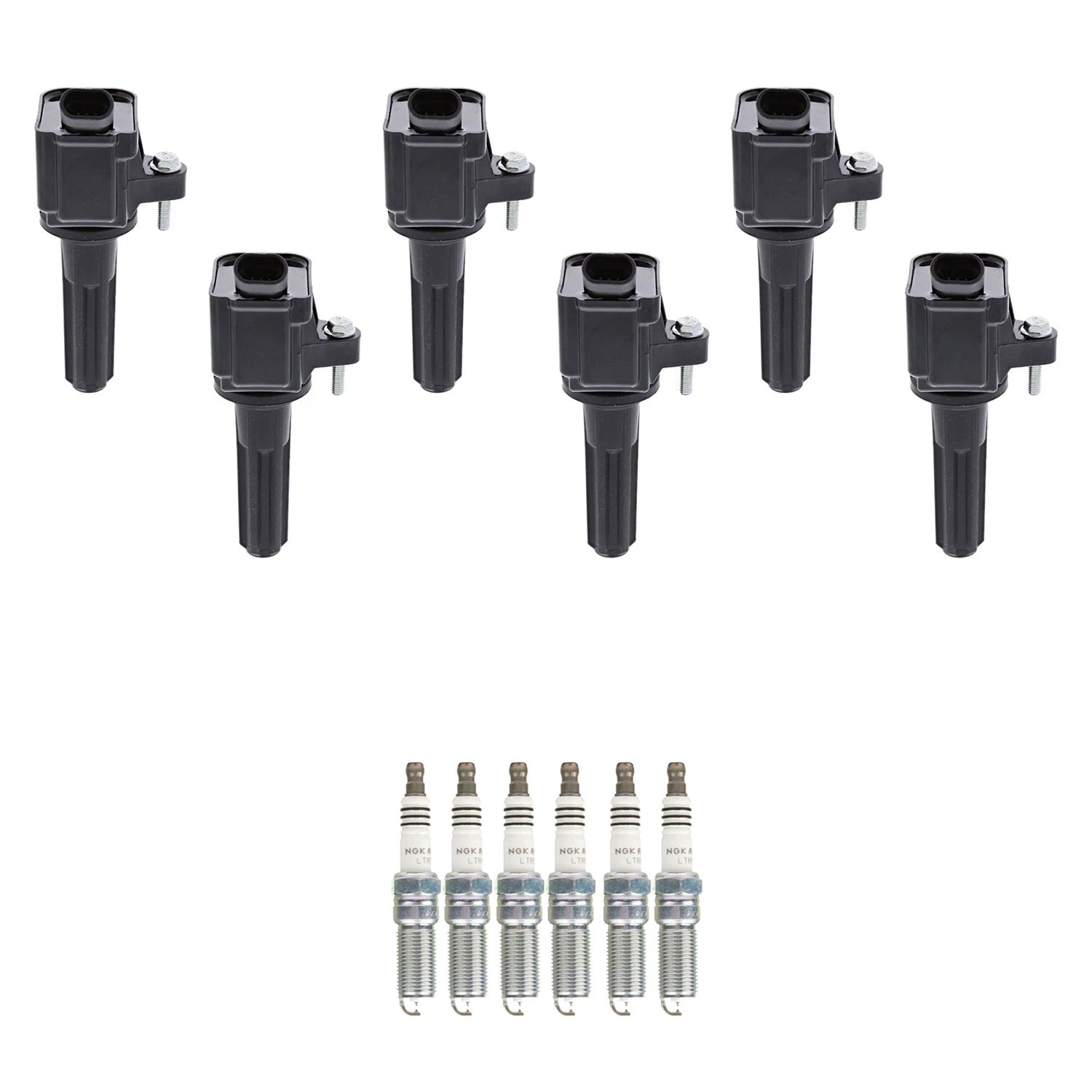 Set of 6 Ignition Coils & NGK Spark Plugs for Envoy Trailblazer (2002–2009)