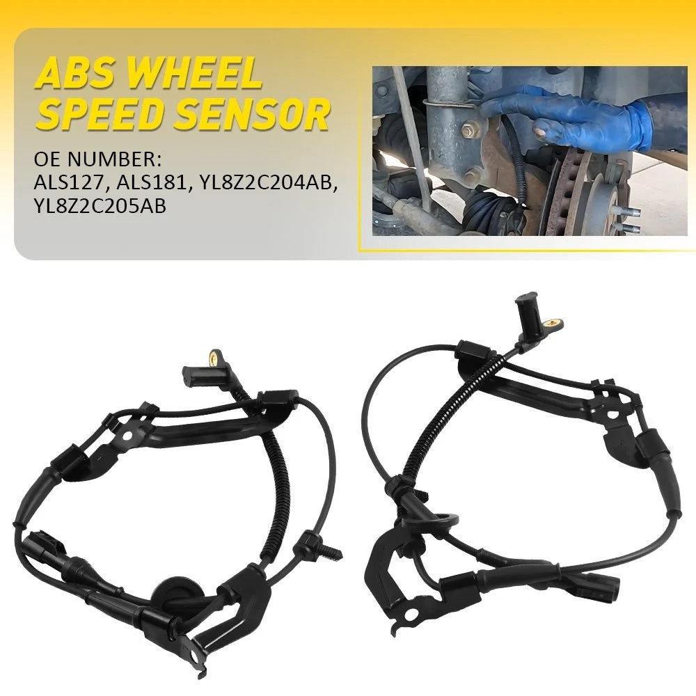 Pair ABS Wheel Speed Sensor LH+RH for Ford Escape (2001–2008) Mercury Mariner (2005–2008) EO