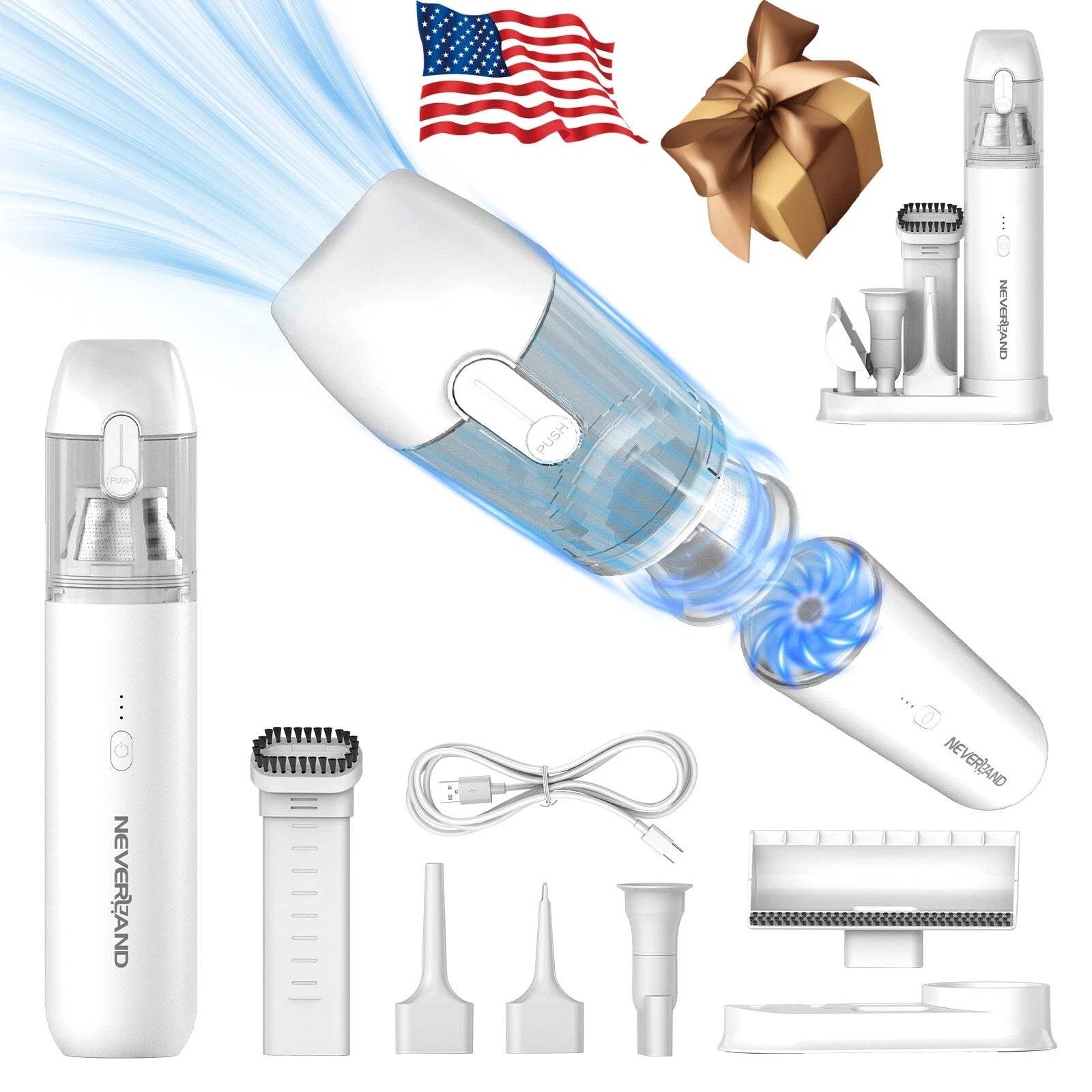 Cordless Handheld Vacuum Cleaner for Car Home Office (80000RPM)