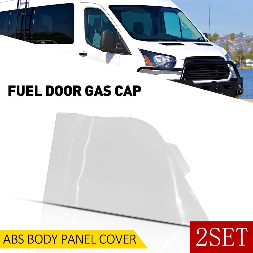 Set of 2 Fuel Gas Door Cover Caps for Ford Transit 150 250 (2015–2023)