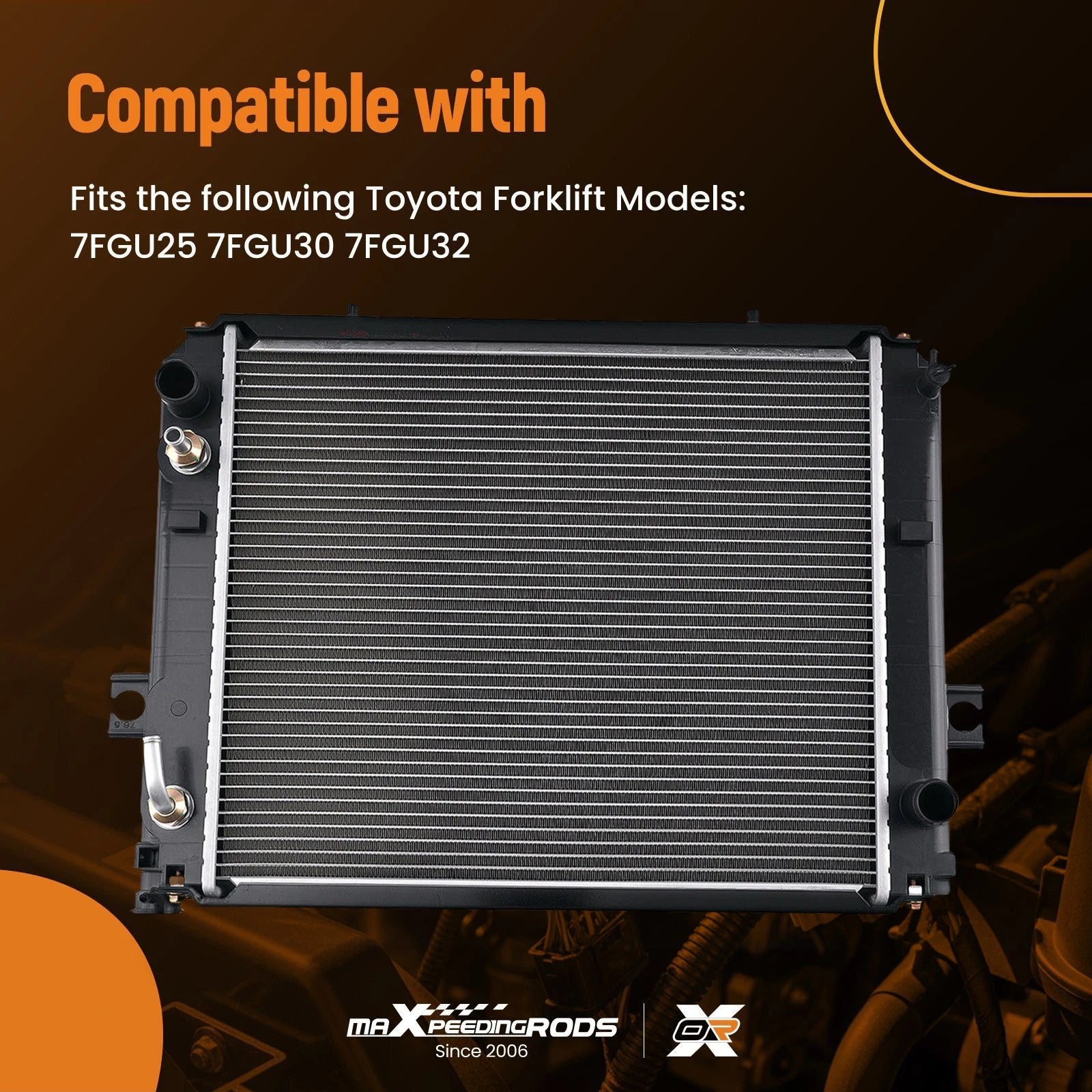 19.68 Inch Radiator for Toyota Forklift 7FGU25/7FGU30 (2001–2001)