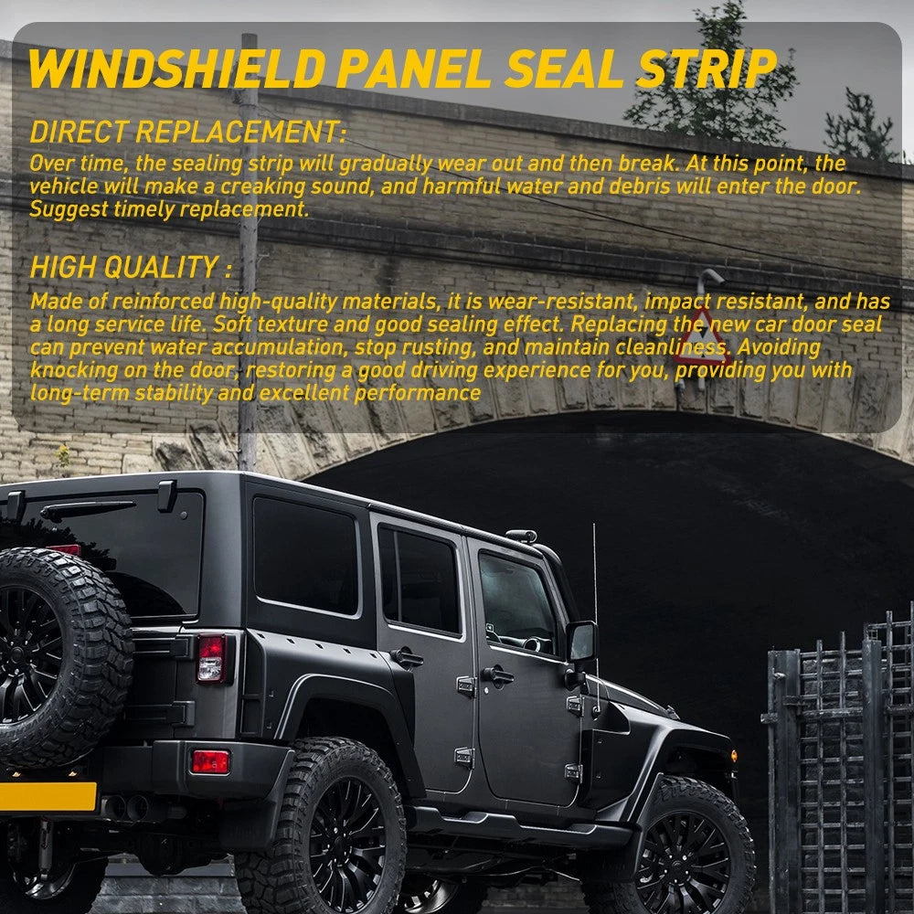 Rubber Windshield Panel Seal Strip for H-Type Vehicles (1.8m)