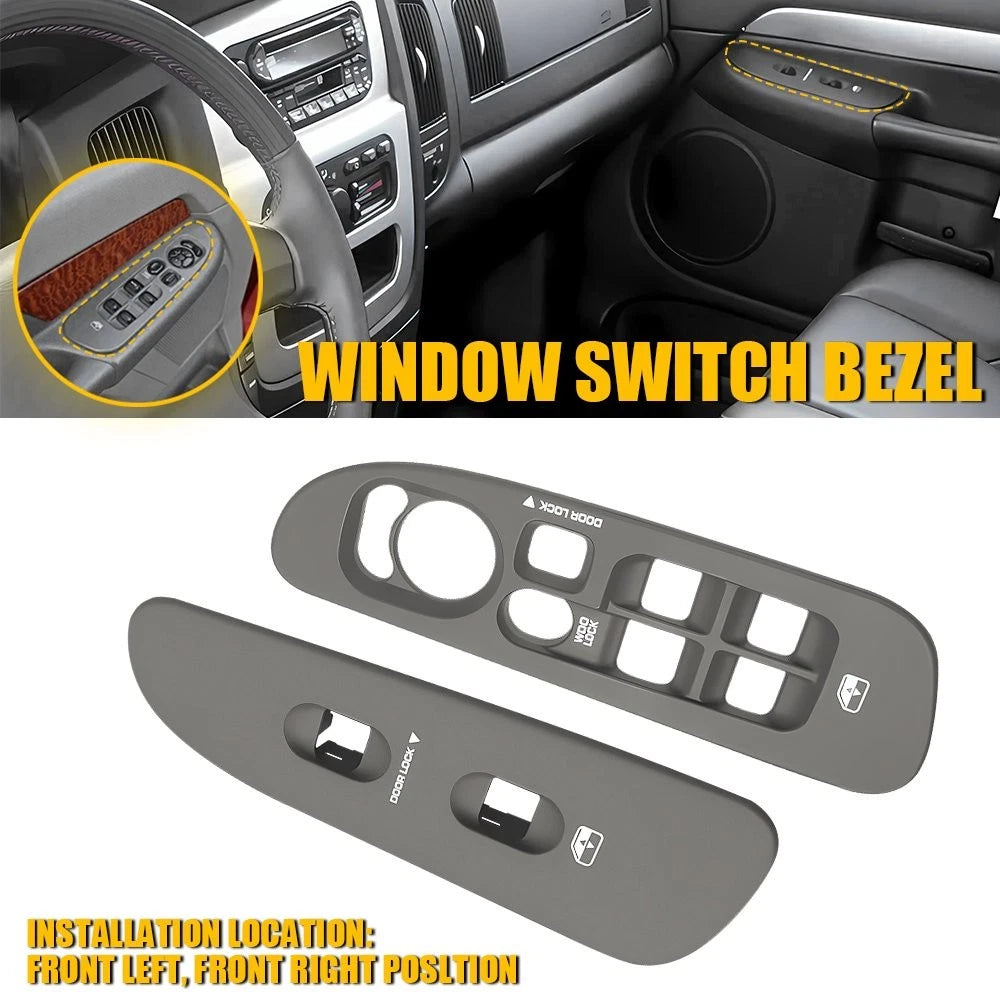 2X Window Switch Bezel for Dodge Ram 1500 2500 3500 (2002–2010)