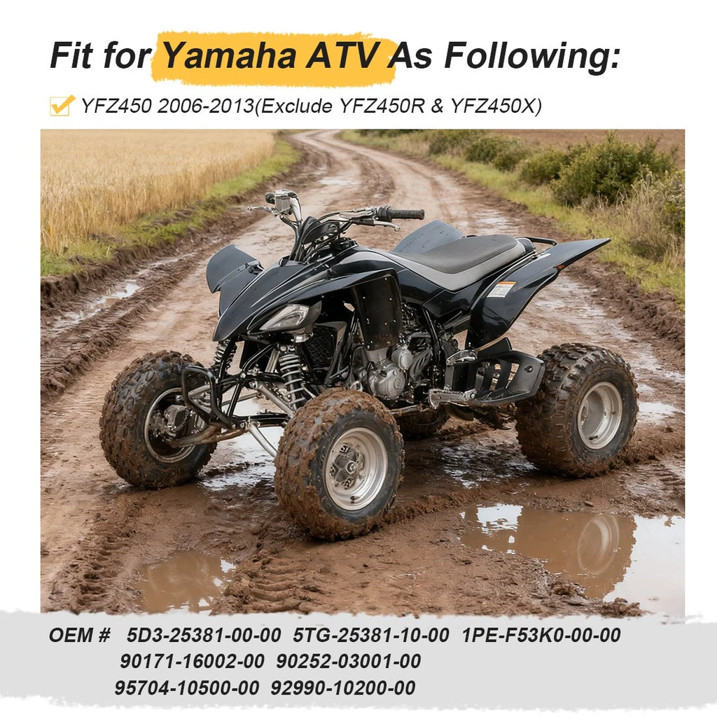 Rear Axle Shaft w/Hubs for Yamaha YFZ450 (2006–2013) 5D3-25381-00-00 95704-10500-00