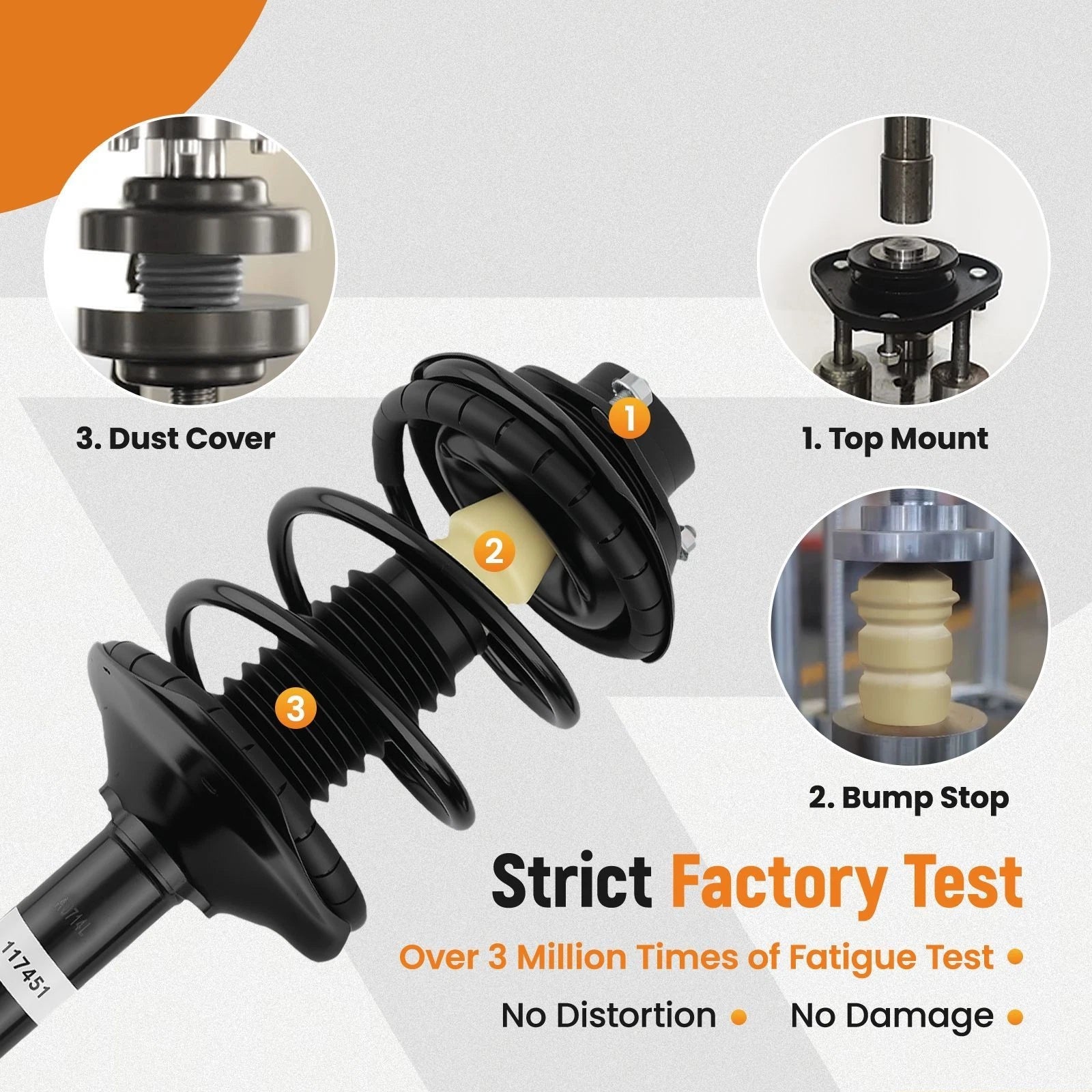 Front Complete Struts & Coil Spring Pair for Nissan Altima (2000–2001) 171674