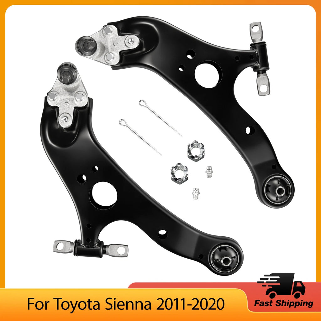 2x Front Lower Control Arms and Sway Bar Links for Toyota Sienna (2011–2013)