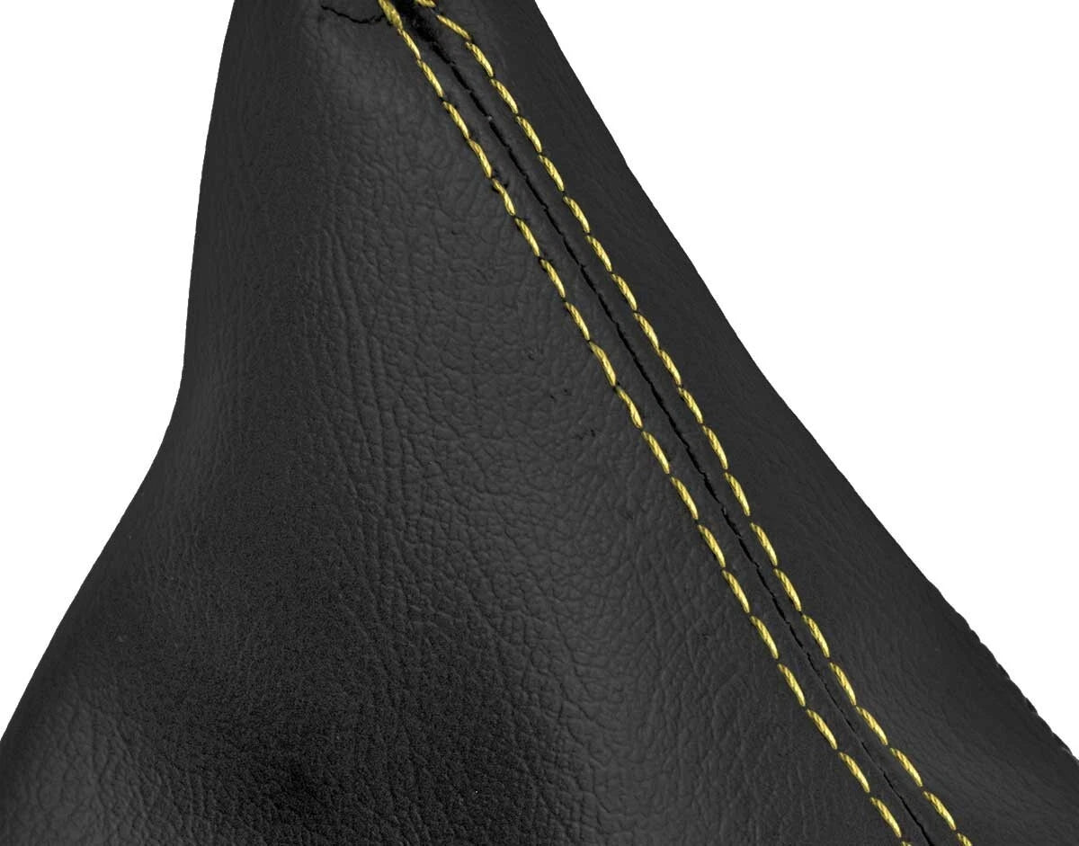 Leather Manual Shift Boot for Honda Accord (1994–2002) Black Yellow Stitch