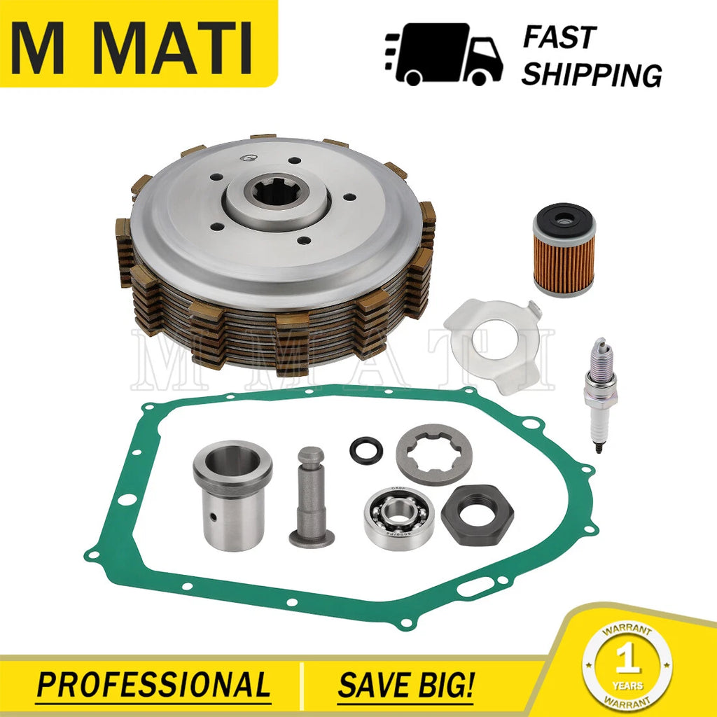 Heavy Duty Clutch Kit w/Gasket for Yamaha Moto 4 350 (1987–1995) / Raptor 350 (2004–2013)