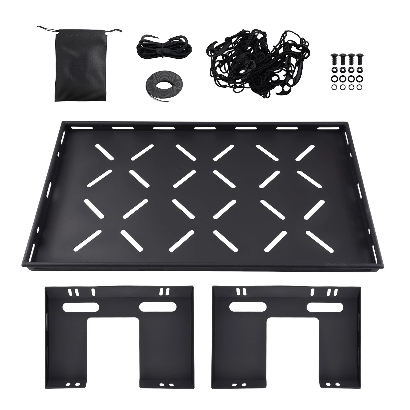 Cargo Shelf Rack with Stretch Net for Jeep Wrangler JK JL (2007–2026)