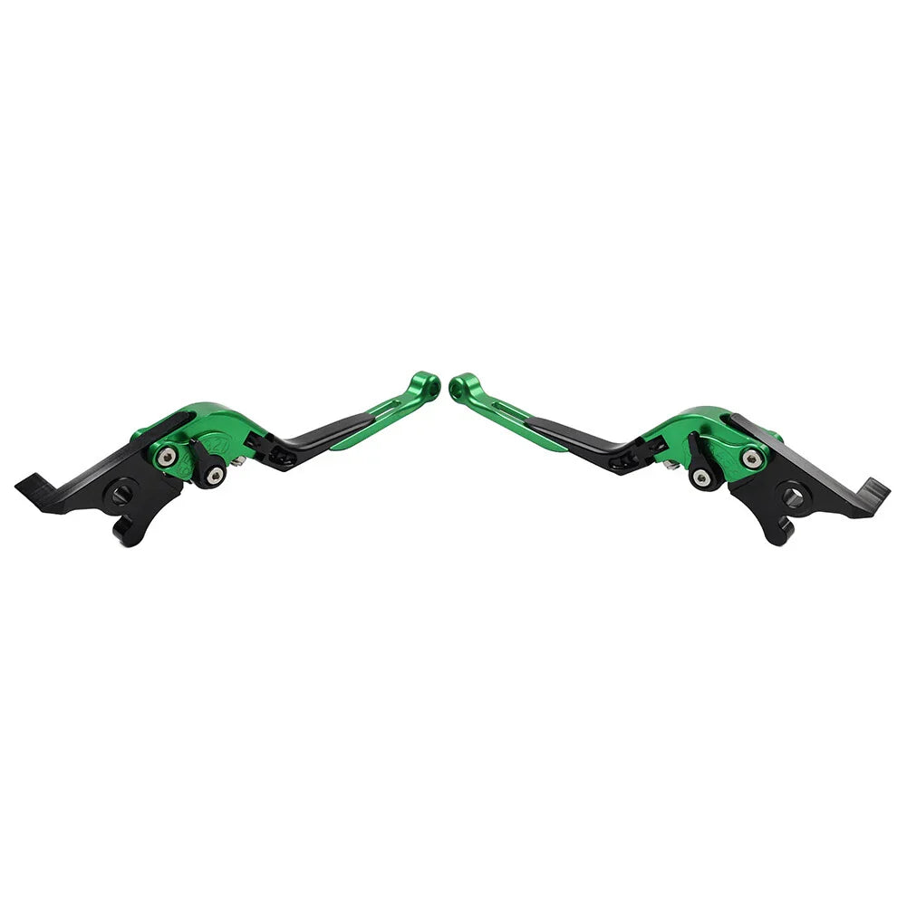 CNC Green Extendable Brake Clutch Levers for Kawasaki Ninja 125 250 (2013-2023)