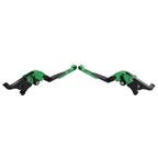 CNC Green Extendable Brake Clutch Levers for Kawasaki Ninja 125 250 (2013-2023)