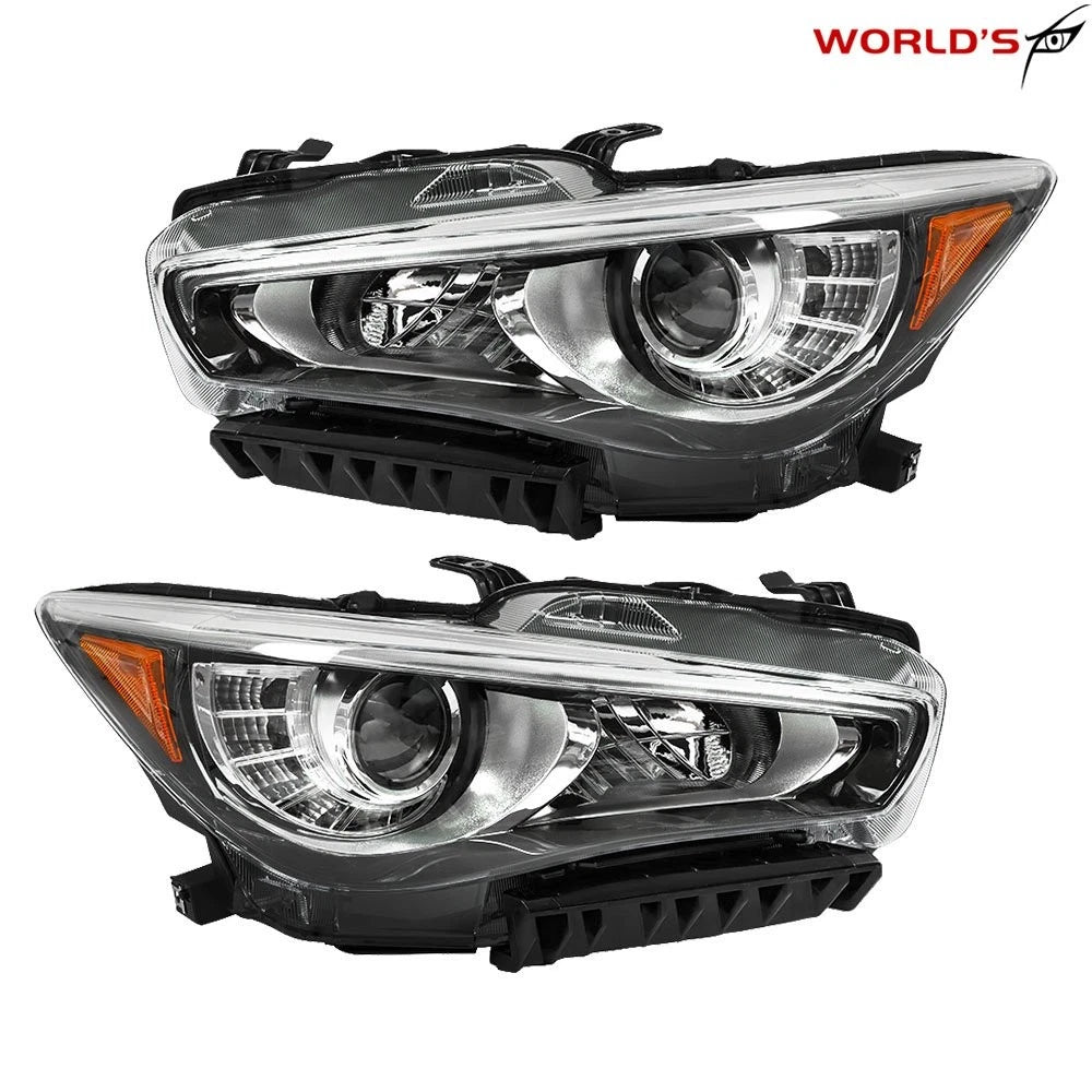 Headlights Pair for Infiniti Q50 (2014–2022) LED DRL Projector