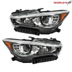 Headlights Pair for Infiniti Q50 (2014–2022) LED DRL Projector