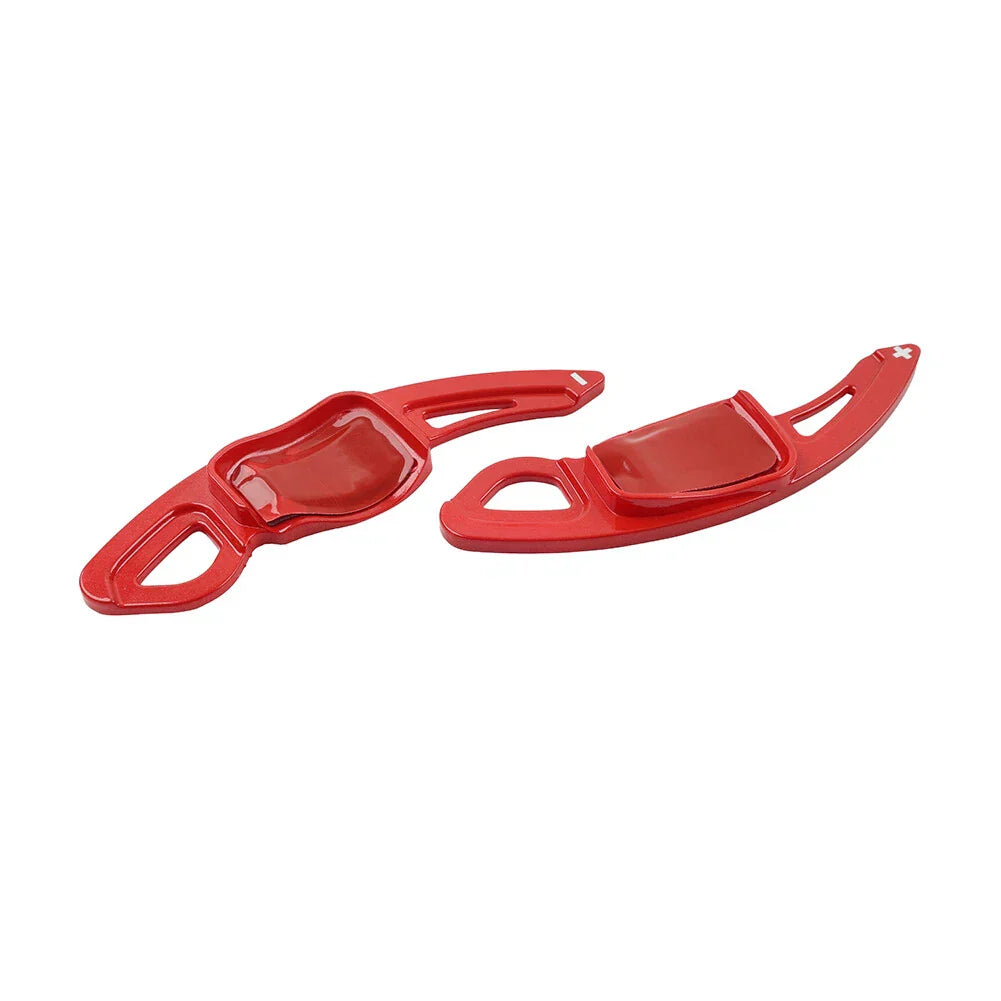 Red Steering Wheel Paddle Shifter Extensions for VW Golf Jetta Passat Polo