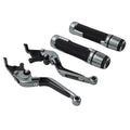 Set of 2 Extendable Brake Clutch Lever Handlebar Grips for Kawasaki Z1000 ZX6R