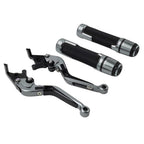 Set of 2 Extendable Brake Clutch Lever Handlebar Grips for Kawasaki Z1000 ZX6R