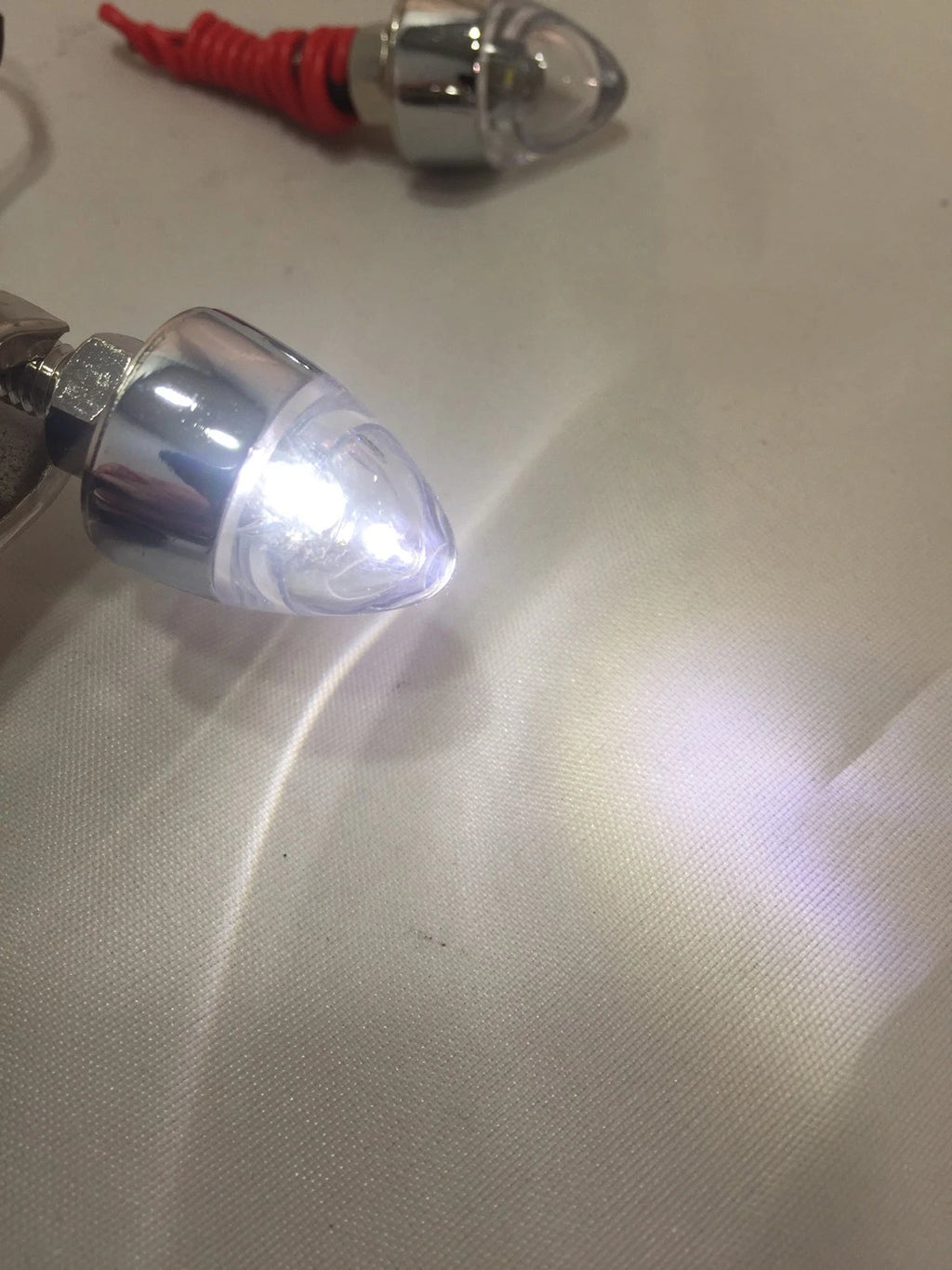 White LED License Plate Bolt Set for Cars and Trucks (Universal)