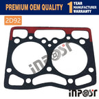2D92 Engine Full Gasket Kit for Komatsu PC02-1 PC04-1 Excavator (Fit 2D92-2)
