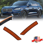 Amber Lens Front Fender Side Marker Reflector Lights for Lincoln Nautilus (2019–2022)