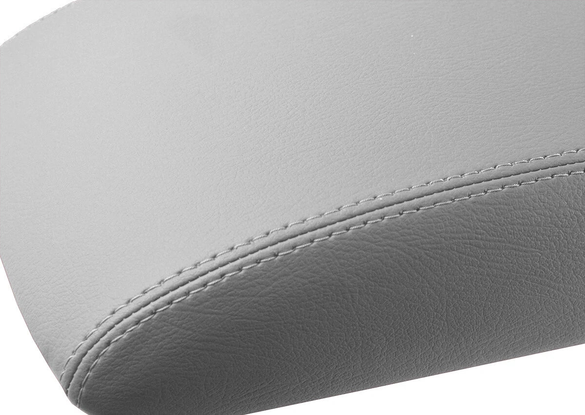 Leather Console Lid Pull Over Armrest Cover for Audi Q5 (2009–2017) Gray