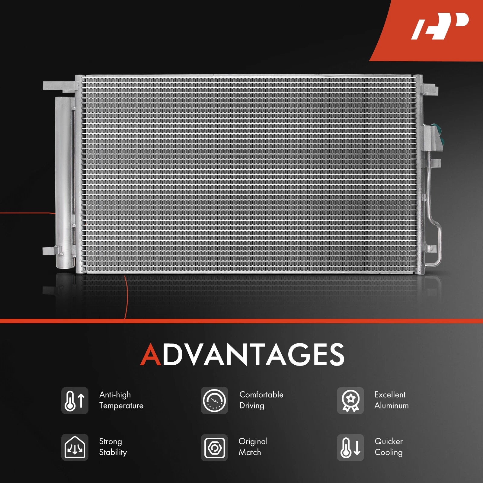 A/C Condenser with Bracket & Receiver Drier for Hyundai Tucson (2016-2018)