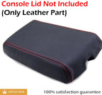 Leather Synthetic Console Center Armrest Cover for Camaro (1982–1992) Red Stitch