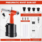 Pneumatic Air Hydraulic Pop Rivet Gun for Universal Use (1/4", 3/16", 5/32", 1/8", 3/32")