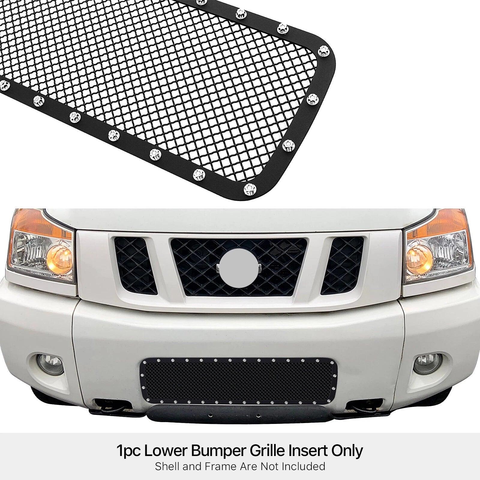 Stainless Black Bumper Mesh Grille for Nissan Armada/Titan (2004-2007)