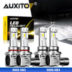 4PCS 9005 9006 LED Headlight Bulbs for Jeep Grand Cherokee (2005–2010) 24000LM