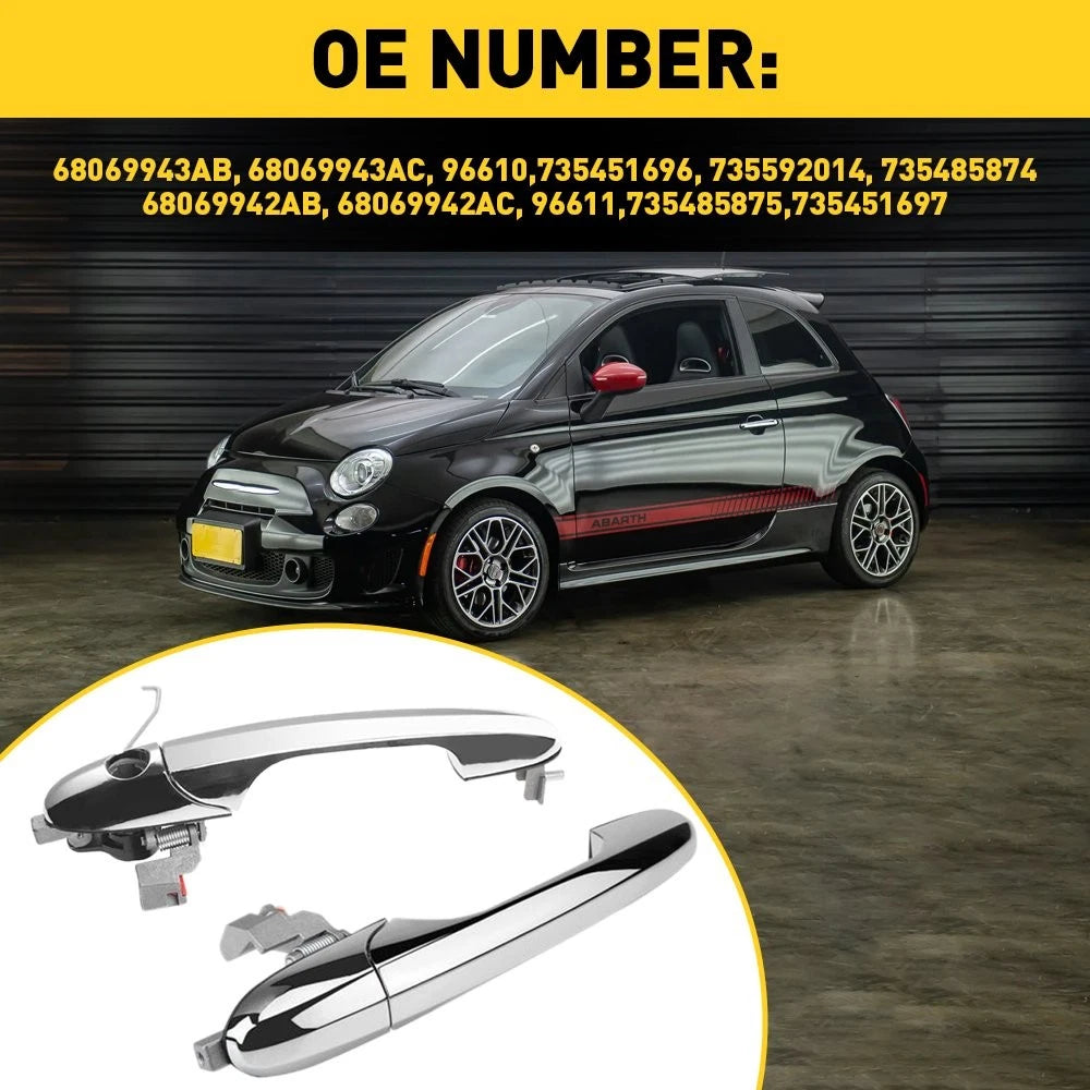 Exterior Door Handle for Fiat 500 (2012–2017) - Front Driver & Passenger Side EXV