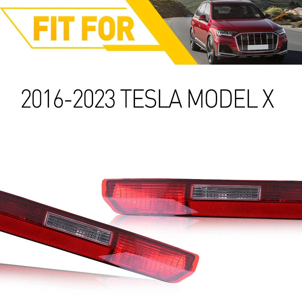 2X Red Lens Rear Side Bumper Brake Tail Light for Audi Q7 (2016-2020)